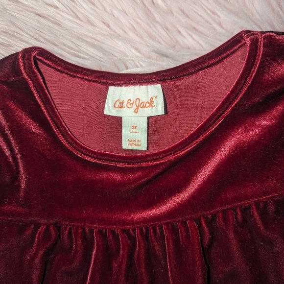 Beautiful burgundy dress for little girl - Picture 2 of 2